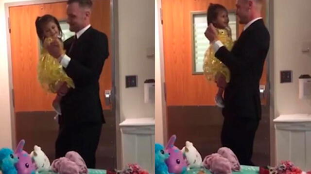 Padre sorprende a su hija de dos años con cáncer con ‘baile de princesas’