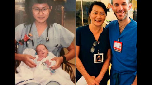 Enfermera salvó la vida a prematuro y ahora es su compañero de trabajo