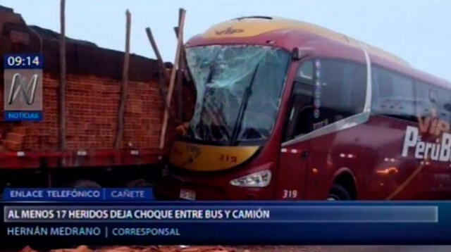 17 heridos en accidente en Cañete