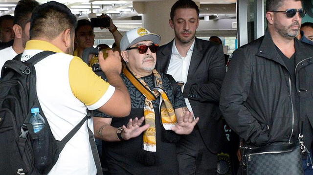 Maradona llegó a México