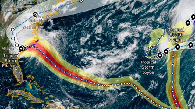 Más de 5 tormentas en simultáneo en el hemisferio norte.