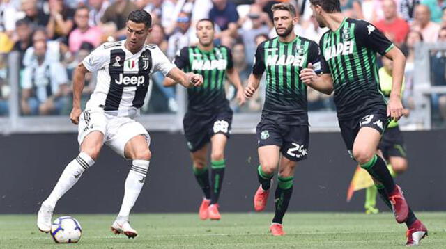 Cristiano Ronaldo marcó dos goles en la victoria del Juventus an Sassuolo | FOTO: EFE