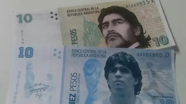 Maradona aparecería en los billetes de los pesos argentinos