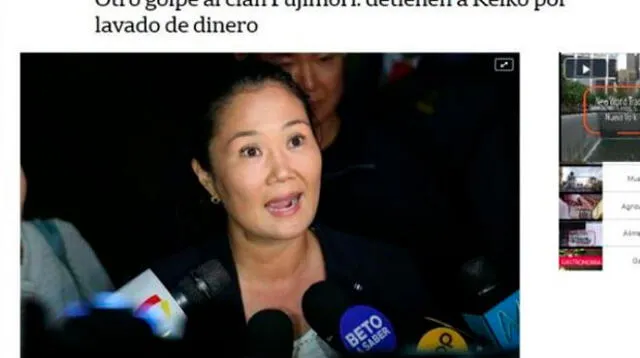 Portales internacionales replican información sobre Keiko Fujimori - La  Nación de Argentina