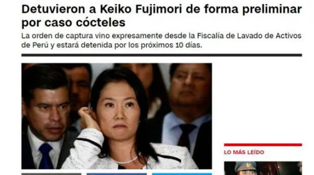 Portales internacionales replican noticia sobre Keiko Fujimori - CNN