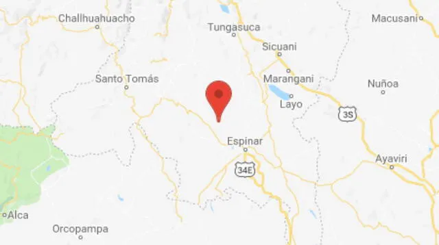 Un sismo de magnitud 3.3 se registró en Espinar