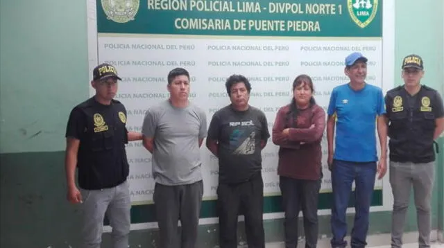 Las personas detenidas fueron llevadas a la comisaría de Puente Piedra