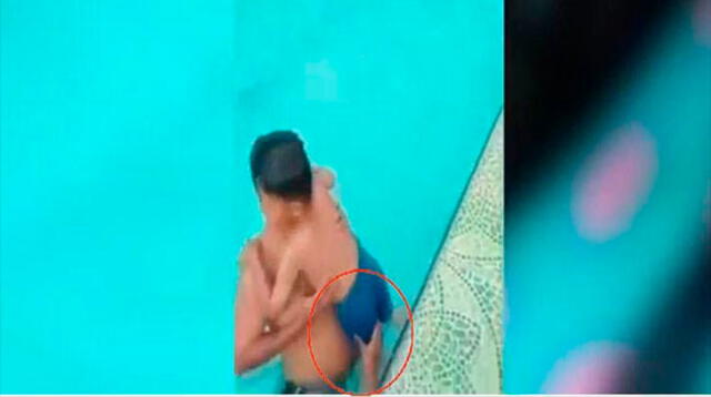 Niño sufre incidente en plena piscina