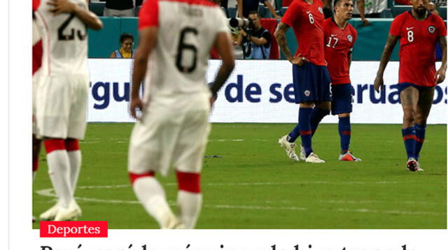 Portadas de principales diario de Chile reprocharon el juego de los 'Mapochos' ante la selección peruana