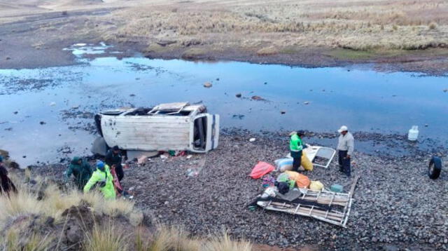 Despiste de combi dejó 6 muertos en carretera de Puno