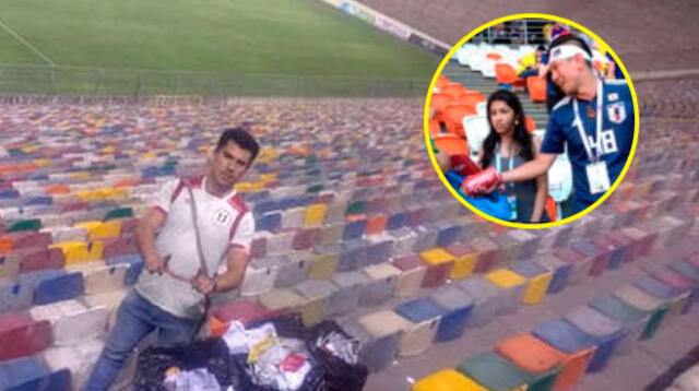 Hinchada de Universitario de Deportes imitó gesto de japoneses al recoger basura en el Monumental