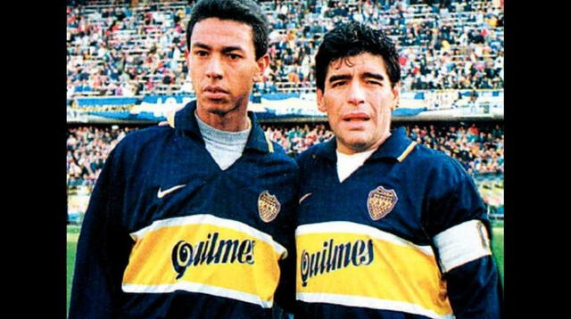 Solano tuvo el honor de jugar al lado de Maradona en Boca