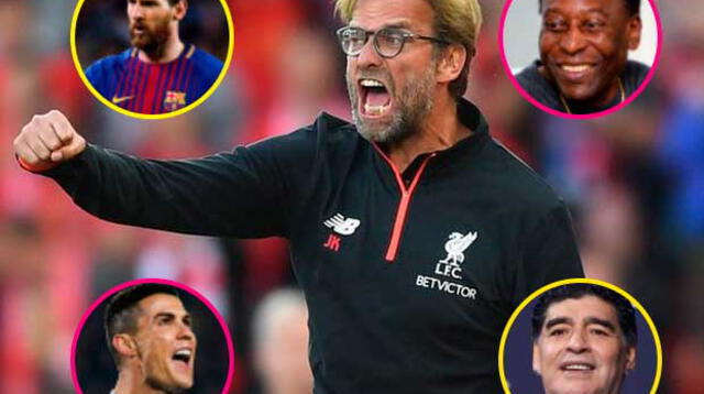 Jürgen Klopp eligió al mejor del mundo entre Messi, Cristiano Ronaldo, Maradona y Pelé