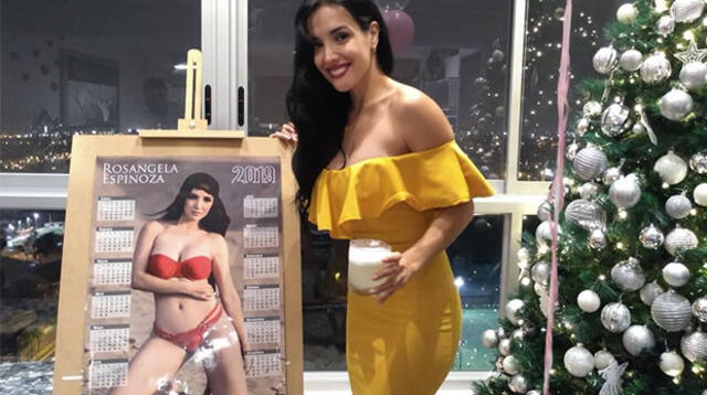 Rosángela Espinoza orgullosa de su nuevo almanaque