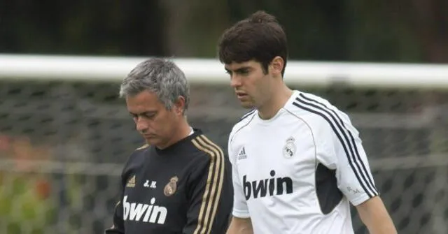 Kaká y Mourinho en el Real Madrid