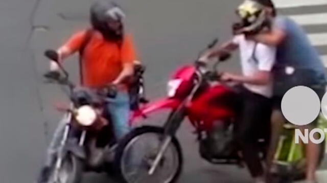 motociclista pedaleó con todas sus fuerza para atrapar al ladrón