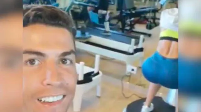 Cristiano Ronaldo se luce con su hijo y su pareja en el gimnasio