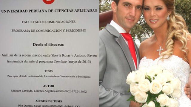 Polémica por tesis sobre reconciliación de Sheyla Rojas y Antonio Pavón