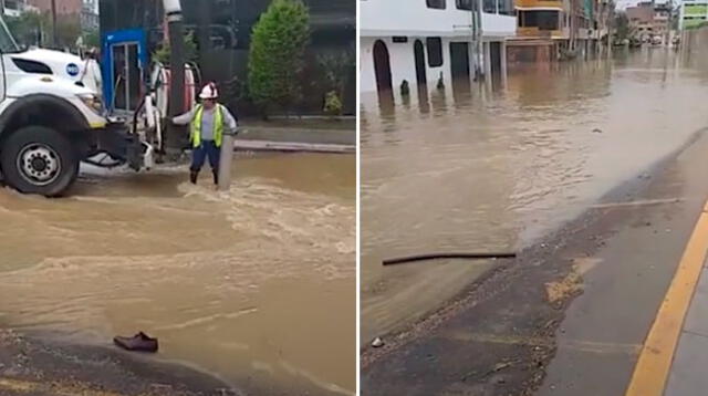 Se registra inundación en San Juan de Lurigancho   
