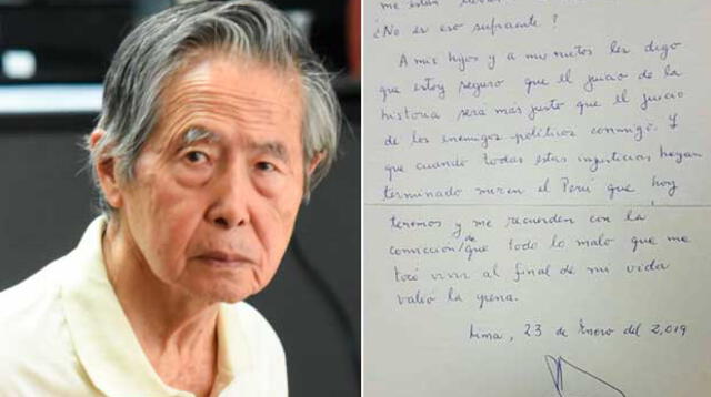 Alberto Fujimori envió carta desde la clínica