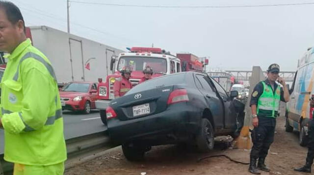 Aparatoso accidente en Lurín