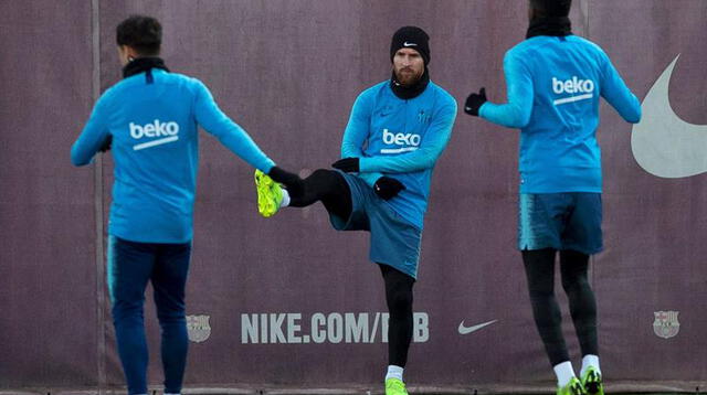 Lionel Messi entrenó sin problemas