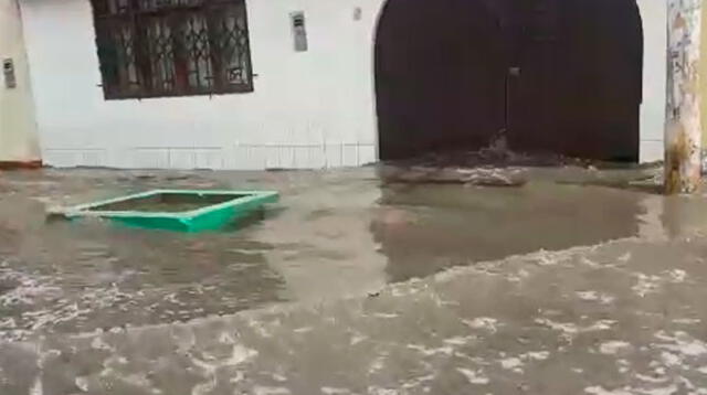 Precipitaciones inundaron calles en Chiclayo