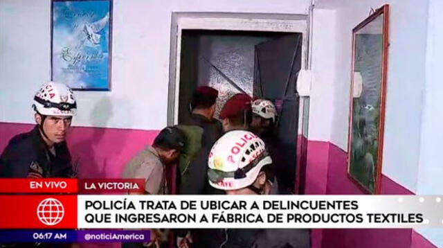 Delincuente quedó atrapado en fábrica