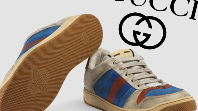 Gucci saca al mercado "zapatilla sucia" a más de 700 dólares Gucci saca al mercado "zapatilla sucia" a más de 700 dólares
