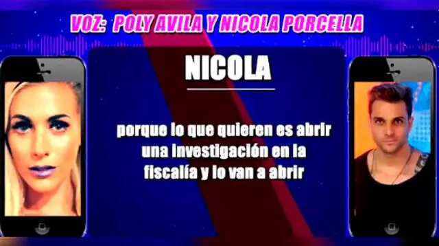 Nuevos audios entre Nicola Porcella y Poly Ávila tras fiesta donde hubo drogas