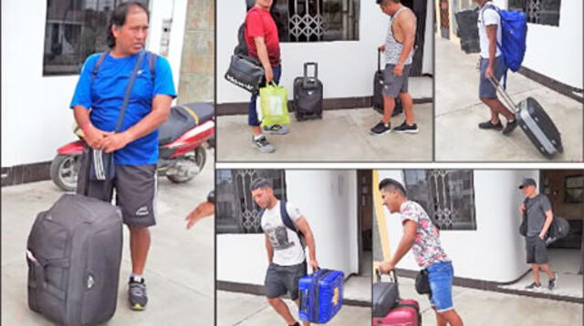 Penoso momento que vivieron jugadores y comando técnico del Gálvez. FOTOS: Diario Chimbote