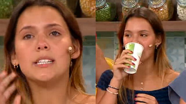 Novia de Patricio Quiñones es obliga a tomar emoliente en vivo