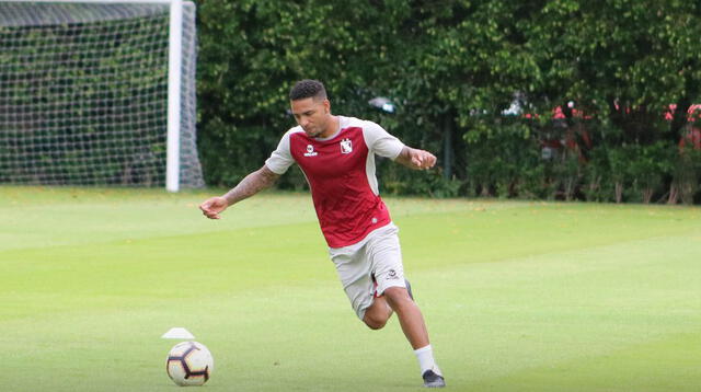 Gómez en pleno entrenamiento de Melgar