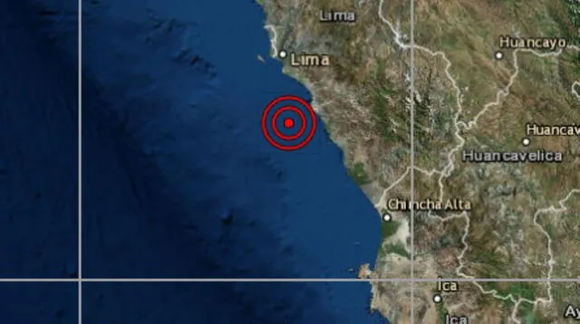 Epicentro se ubicó a 29 kilómetros al suroeste de Chilca, Lima