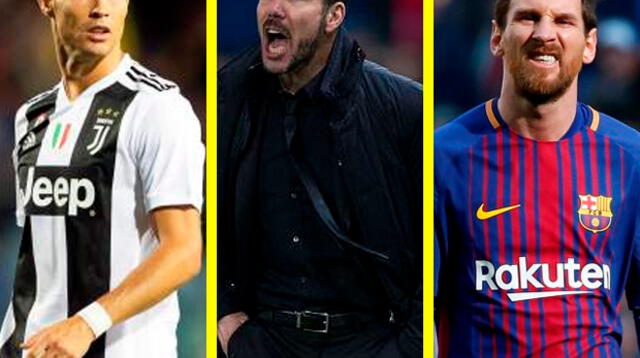 Diego Simeone hace esta comparación entre Cristiano Ronaldo y Lionel Messi