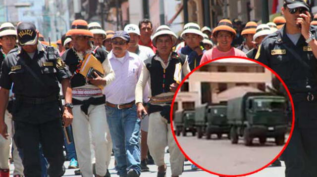 Contingente policial y militar llegó a la zona del conflicto