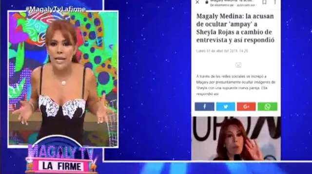 Magaly Medina niega una vez más que tenga un ampay de Sheyla Rojas