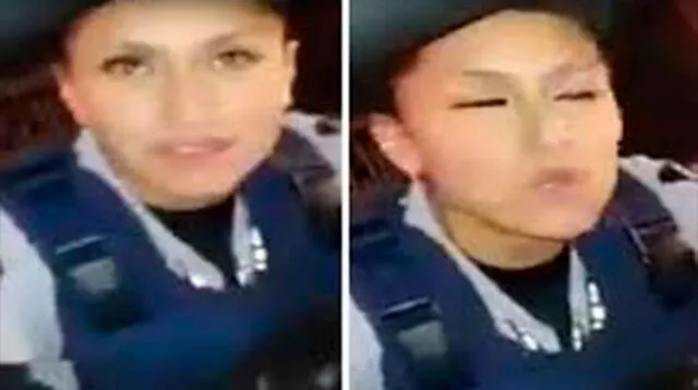 Policía hasta manda un beso a joven 
