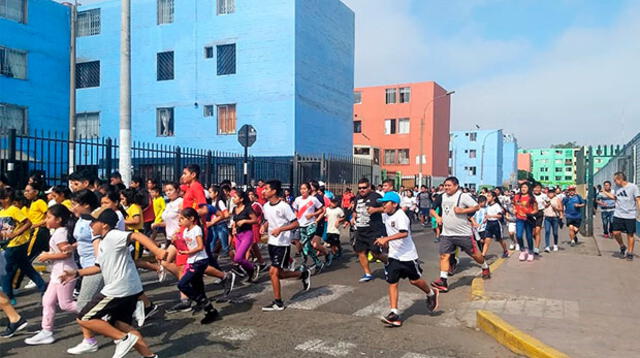 Jóvenes y adultos participaron de carrera por un Callao saludable.