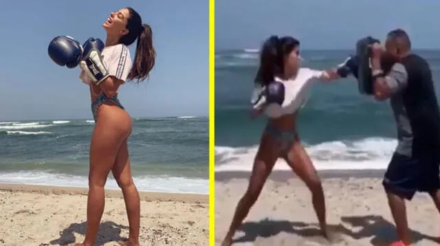 Ivana Yturbe realiza duro entrenamiento en la playa