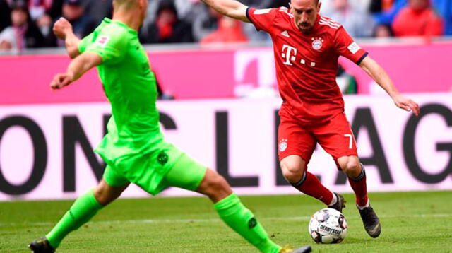  Franck Ribéry a los 84' fue el autor del tercer gol del Bayern. 