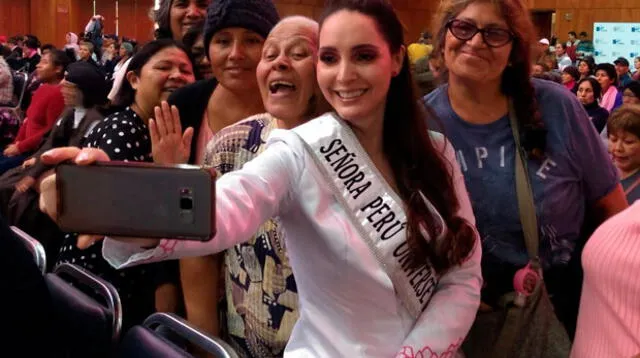 Miss Señora Perú Universo 2019 les llevó un mensaje de amor a  Neoplásicas 