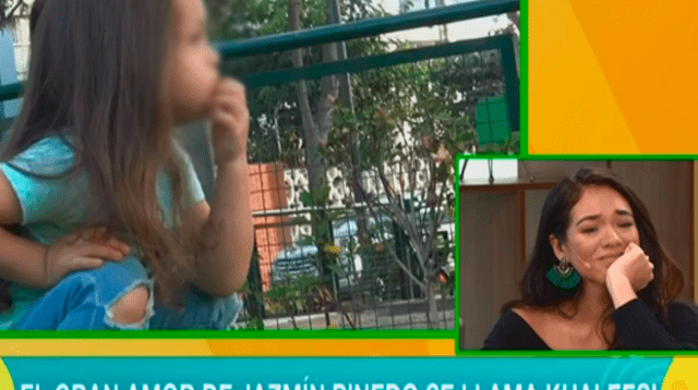 Jazmín Pinedo se emocionó al ver a su pequeña en pantallas