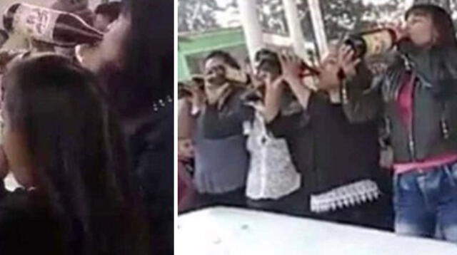 Colegio realizó ‘torneo de beber cerveza’ por el Día de la Madre Colegio realizó ‘torneo de beber cerveza’ por el Día de la Madre