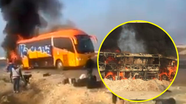 Se incendia el bus del Grupo Papillón