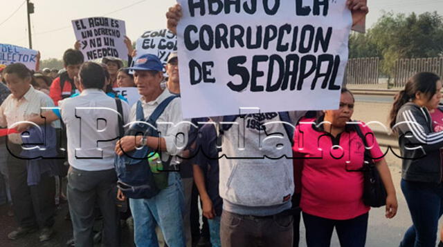 Vecinos marchan para exigir obras de agua potable a Sedapal  