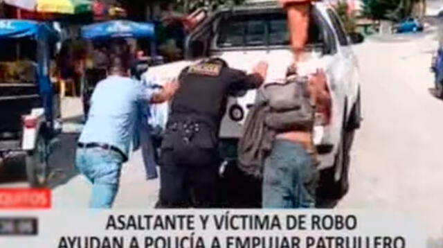 Asaltante y víctima de robo ayudan a policía 