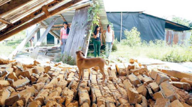 Decenas de viviendas se cayeron durante el movimiento telúrico