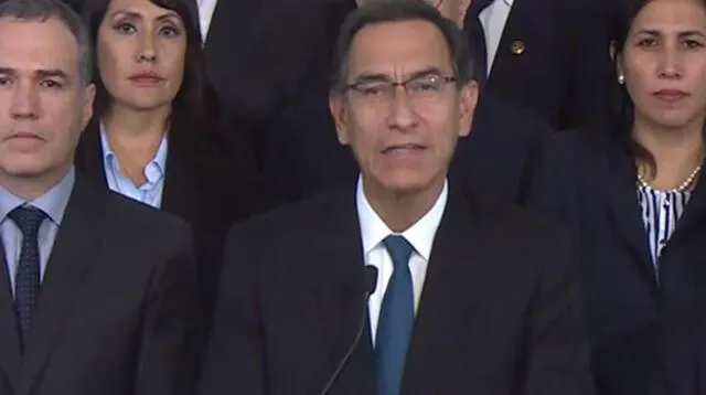 Martín Vizcarra durante su mensaje a la Nación