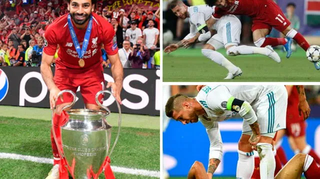 Una falta de Sergio Ramos produjo la lesión del egipcio, quien no pudo jugar gran parte de la anterior final